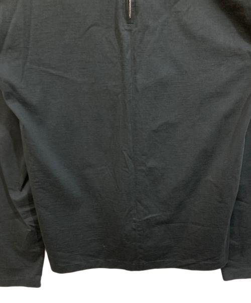 AURALEE（オーラリー）AURALEE (オーラリー) ORGANIC COTTON COMPACT JERSEY HALF ZIP HI NECK L/S TEE ブラック サイズ:	SIZE 0の古着・服飾アイテム