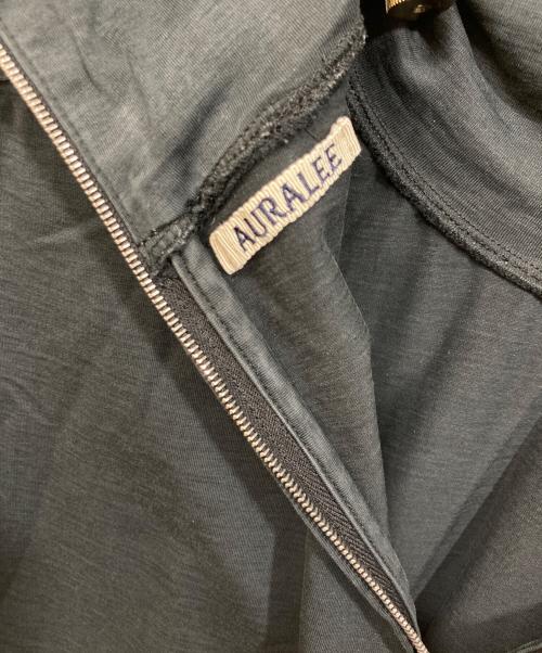 AURALEE（オーラリー）AURALEE (オーラリー) ORGANIC COTTON COMPACT JERSEY HALF ZIP HI NECK L/S TEE ブラック サイズ:	SIZE 0の古着・服飾アイテム