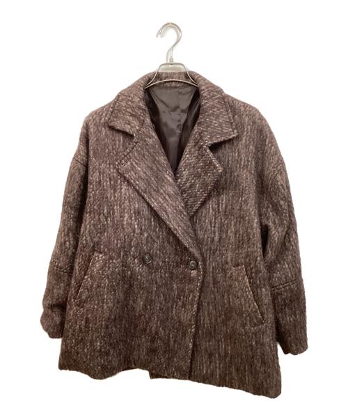 hellam（ヘラム）hellam (ヘラム) シャギーミドルコート ブラウン サイズ:Freeの古着・服飾アイテム