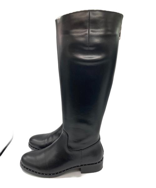 Odette e Odile（オデットエオディール）Odette e Odile (オデットエオディール) スタッズロングブーツ ブラック サイズ:	SIZE 25cmの古着・服飾アイテム