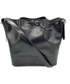 COMME des GARCONS COMME des GARCONSコムデギャルソン コムデギャルソン）の古着「レザー巾着ショルダーバッグ」｜ブラック