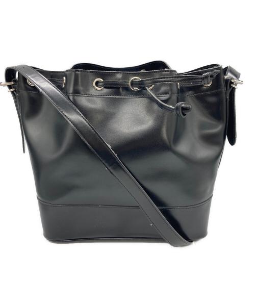 COMME des GARCONS COMME des GARCONS（コムデギャルソン コムデギャルソン）COMME des GARCONS COMME des GARCONS (コムデギャルソン コムデギャルソン) レザー巾着ショルダーバッグ ブラックの古着・服飾アイテム