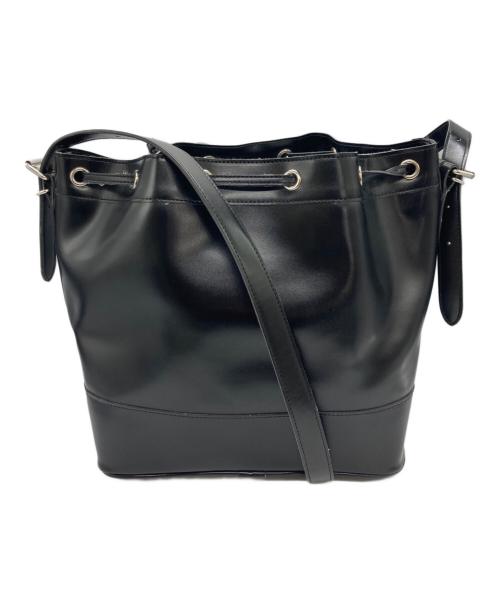 COMME des GARCONS COMME des GARCONS（コムデギャルソン コムデギャルソン）COMME des GARCONS COMME des GARCONS (コムデギャルソン コムデギャルソン) レザー巾着ショルダーバッグ ブラックの古着・服飾アイテム
