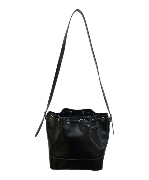 COMME des GARCONS COMME des GARCONS（コムデギャルソン コムデギャルソン）COMME des GARCONS COMME des GARCONS (コムデギャルソン コムデギャルソン) レザー巾着ショルダーバッグ ブラックの古着・服飾アイテム