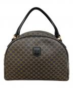 CELINEセリーヌ）の古着「マカダム柄ハーフムーンハンドバッグ」｜ブラック