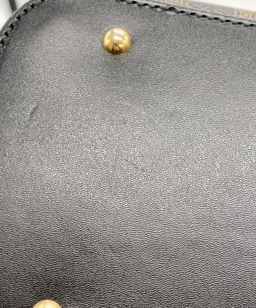 CELINE（セリーヌ）CELINE (セリーヌ) マカダム柄ハーフムーンハンドバッグ ブラックの古着・服飾アイテム