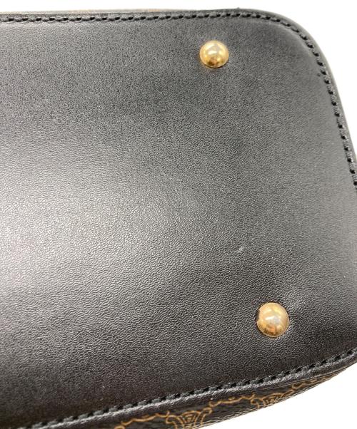 CELINE（セリーヌ）CELINE (セリーヌ) マカダム柄ハーフムーンハンドバッグ ブラックの古着・服飾アイテム