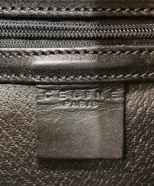 CELINE（セリーヌ）CELINE (セリーヌ) マカダム柄ハーフムーンハンドバッグ ブラックの古着・服飾アイテム
