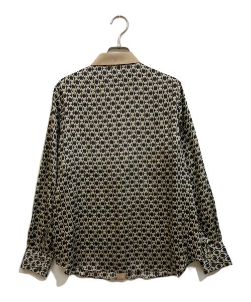 allureville（アルアバイル）allureville (アルアバイル) モダンチェーンプリント配色シャツ ブラック サイズ:	SIZE 2の古着・服飾アイテム