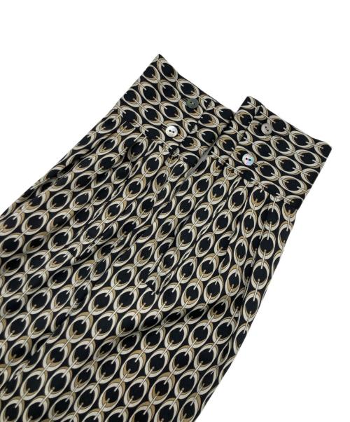 allureville（アルアバイル）allureville (アルアバイル) モダンチェーンプリント配色シャツ ブラック サイズ:	SIZE 2の古着・服飾アイテム