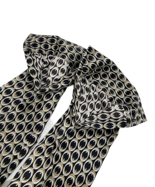 allureville（アルアバイル）allureville (アルアバイル) モダンチェーンプリント配色シャツ ブラック サイズ:	SIZE 2の古着・服飾アイテム