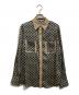 allureville（アルアバイル）の古着「モダンチェーンプリント配色シャツ」｜ブラック
