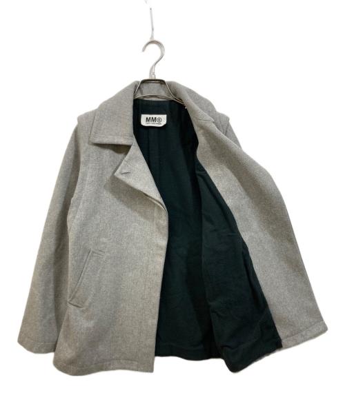 MM6 Maison Margiela（エムエムシックスメゾンマルジェラ）MM6 Maison Margiela (エムエムシックスメゾンマルジェラ) Pコート グレー サイズ:	SIZE 38の古着・服飾アイテム