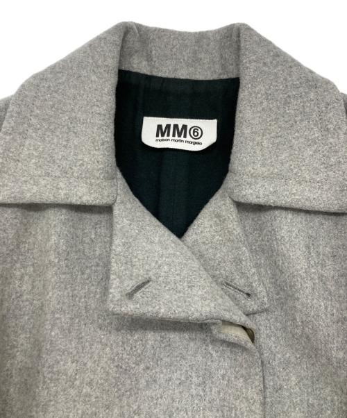 MM6 Maison Margiela（エムエムシックスメゾンマルジェラ）MM6 Maison Margiela (エムエムシックスメゾンマルジェラ) Pコート グレー サイズ:	SIZE 38の古着・服飾アイテム