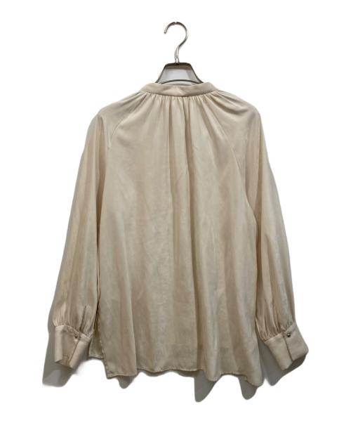 NOLLEY'S（ノーリーズ）NOLLEY'S (ノーリーズ) ピーチサテンギャザーBL アイボリー サイズ:SIZE 38の古着・服飾アイテム