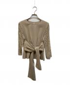 Diagram GRACE CONTINENTALダイアグラム グレースコンチネンタル）の古着「レース切替ノットTOP」｜ベージュ