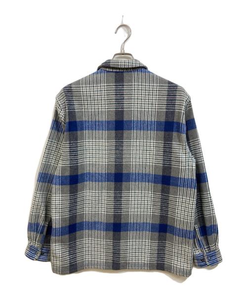 PLEASURES（プレジャーズ）PLEASURES (プレジャーズ) フランネルシャツ グレー×ブルー サイズ:サイズ表記なしの古着・服飾アイテム