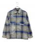PLEASURES（プレジャーズ）の古着「フランネルシャツ」｜グレー×ブルー