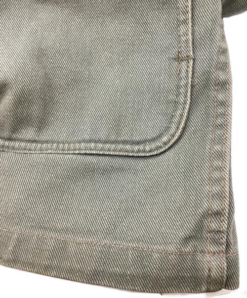 INTERNATIONAL DENIM（インターナショナルデニム）international DENIM (インターナショナルデニム) 襟レザーカバーオール グリーン サイズ:	SIZE Sの古着・服飾アイテム