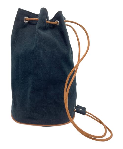 HERMES（エルメス）HERMES (エルメス) 巾着バッグ ブラックの古着・服飾アイテム