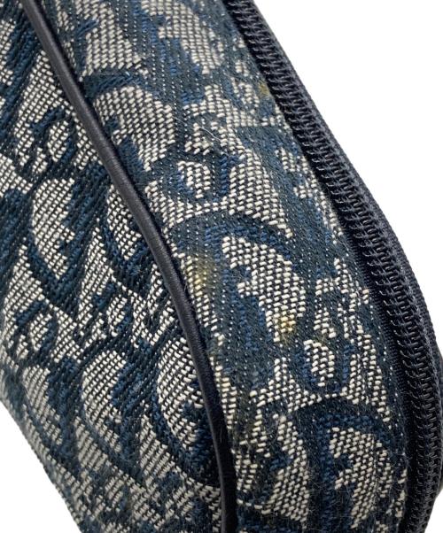 Christian Dior（クリスチャン ディオール）Christian Dior (クリスチャン ディオール) トロッターサドルコスメポーチ ネイビーの古着・服飾アイテム