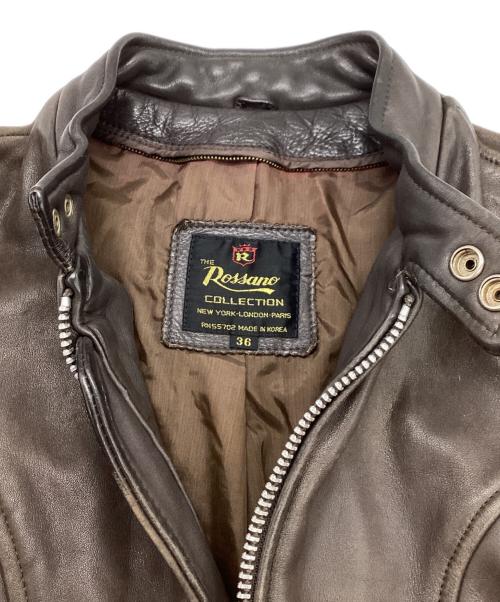 rossano（ロッサーノ）rossano (ロッサーノ) 古着レザージャケット ブラウン サイズ:	SIZE 36の古着・服飾アイテム