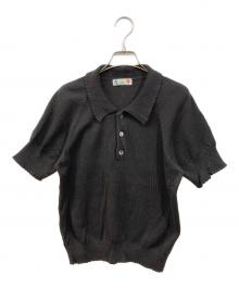 I.S. ISSEY MIYAKE（イッセイ ミヤケ）の古着「ニットポロシャツ」｜ブラウン