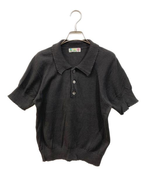 I.S. ISSEY MIYAKE（イッセイ ミヤケ）I.S. ISSEY MIYAKE (イッセイ ミヤケ) ニットポロシャツ ブラウン サイズ:Mの古着・服飾アイテム