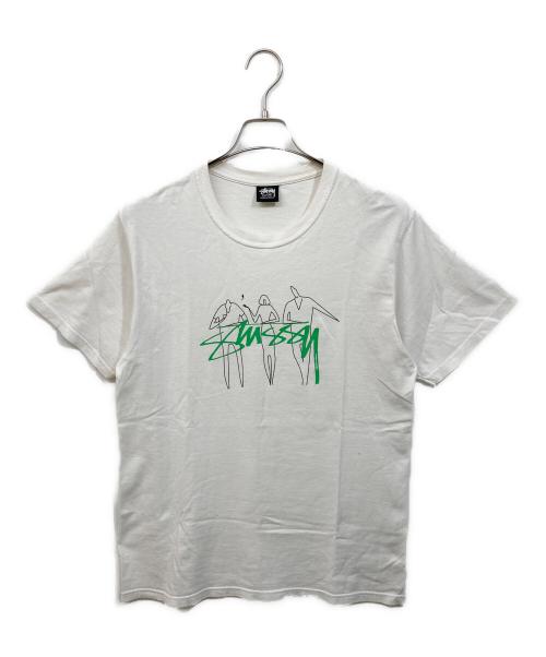 stussy（ステューシー）stussy (ステューシー) プリントTシャツ ホワイト サイズ:Mの古着・服飾アイテム