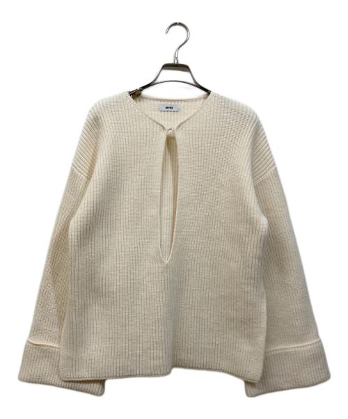 myne（マイン）myne (マイン) VNECK KNIT アイボリー サイズ:Freeの古着・服飾アイテム