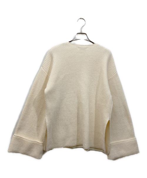 myne（マイン）myne (マイン) VNECK KNIT アイボリー サイズ:Freeの古着・服飾アイテム