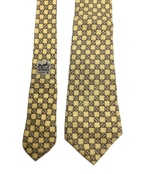 HERMES（エルメス）HERMES (エルメス) シルクネクタイ イエロー サイズ:実寸をご確認くださいの古着・服飾アイテム