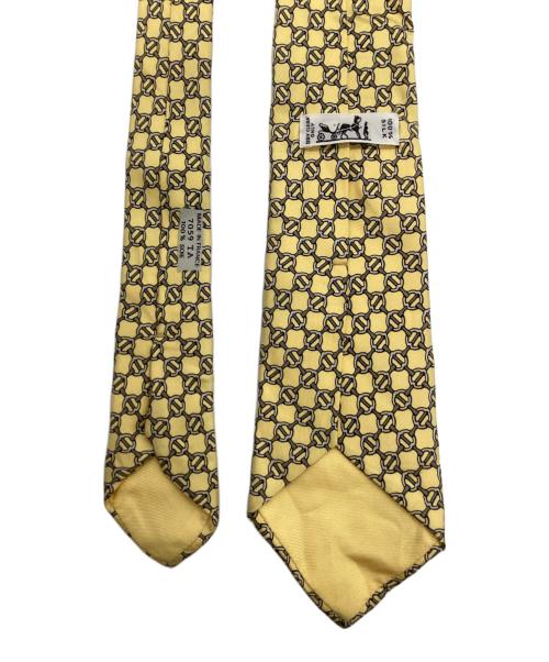 HERMES（エルメス）HERMES (エルメス) シルクネクタイ イエロー サイズ:実寸をご確認くださいの古着・服飾アイテム