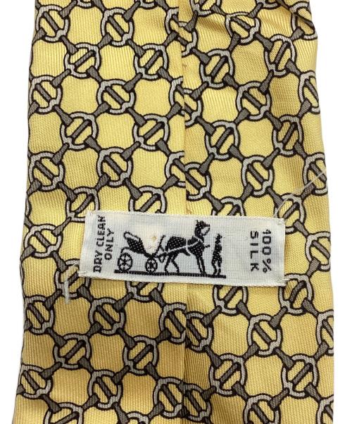 HERMES（エルメス）HERMES (エルメス) シルクネクタイ イエロー サイズ:実寸をご確認くださいの古着・服飾アイテム
