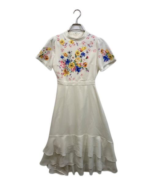 EmiriaWiz（エミリアウィズ）EmiriaWiz (エミリアウィズ) ヘムフリルフラワーワンピース アイボリー サイズ:	SIZE Sの古着・服飾アイテム