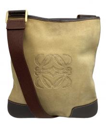 LOEWE（ロエベ）の古着「アナグラムスエードショルダーバッグ」｜ベージュ