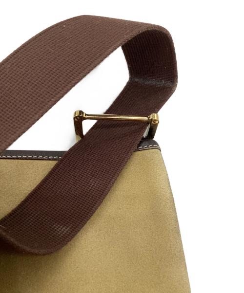 LOEWE（ロエベ）LOEWE (ロエベ) アナグラムスエードショルダーバッグ ベージュの古着・服飾アイテム