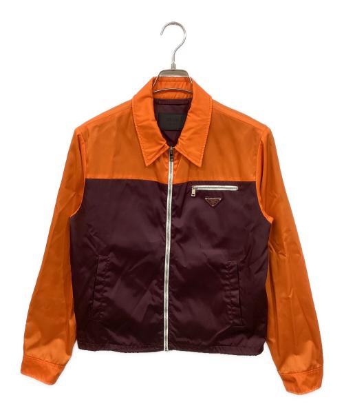 PRADA（プラダ）PRADA (プラダ) トライアングルロゴナイロンジップジャケット オレンジ サイズ:SIZE 48の古着・服飾アイテム