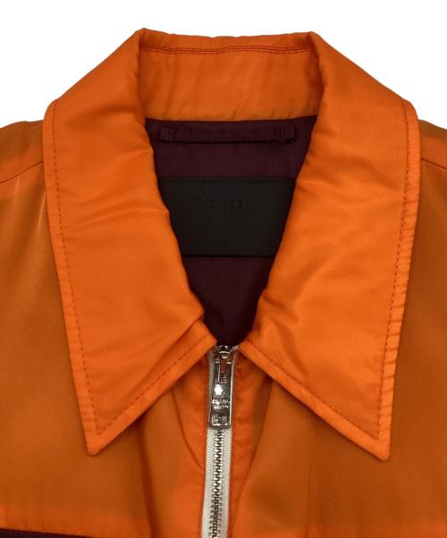 PRADA（プラダ）PRADA (プラダ) トライアングルロゴナイロンジップジャケット オレンジ サイズ:SIZE 48の古着・服飾アイテム