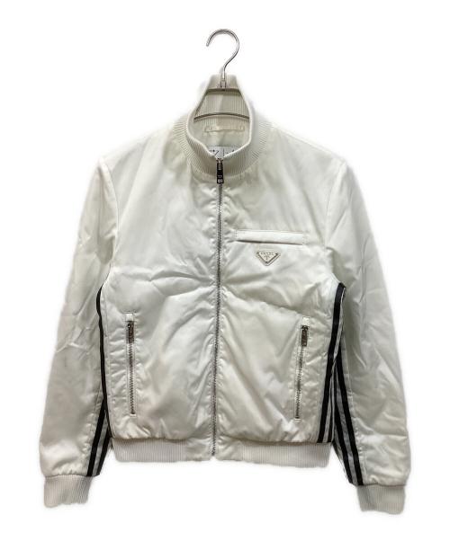 PRADA（プラダ）PRADA (プラダ) adidas (アディダス) RE-NYLON  トラックボンバージャケット ホワイト サイズ:SIZE 44の古着・服飾アイテム