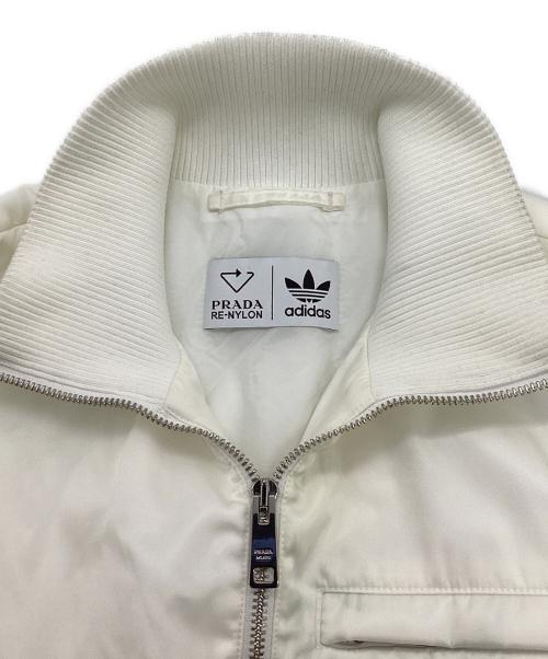 PRADA（プラダ）PRADA (プラダ) adidas (アディダス) RE-NYLON  トラックボンバージャケット ホワイト サイズ:SIZE 44の古着・服飾アイテム