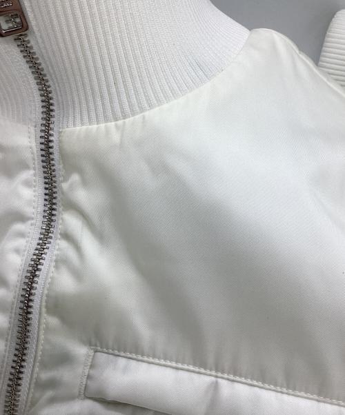 PRADA（プラダ）PRADA (プラダ) adidas (アディダス) RE-NYLON  トラックボンバージャケット ホワイト サイズ:SIZE 44の古着・服飾アイテム