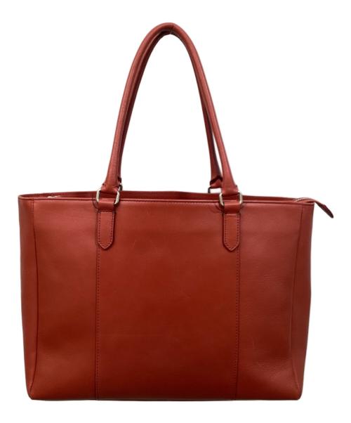 MARGARET HOWELL idea（マーガレット ハウエル アイディア）MARGARET HOWELL idea (マーガレット ハウエル アイディア) レザートートバッグ レッドの古着・服飾アイテム