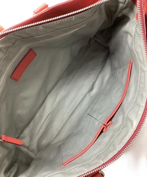 MARGARET HOWELL idea（マーガレット ハウエル アイディア）MARGARET HOWELL idea (マーガレット ハウエル アイディア) レザートートバッグ レッドの古着・服飾アイテム