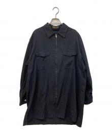Y's for men（ワイズフォーメン）の古着「ジップロングシャツ」｜ブラック