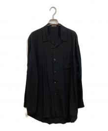 Y's for men（ワイズフォーメン）の古着「オープンカラーシャツ」｜ブラック