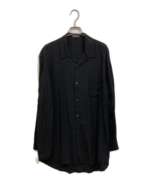 Y's for men（ワイズフォーメン）Y'S for men (ワイズフォーメン) オープンカラーシャツ ブラック サイズ:実寸をご確認くださいの古着・服飾アイテム