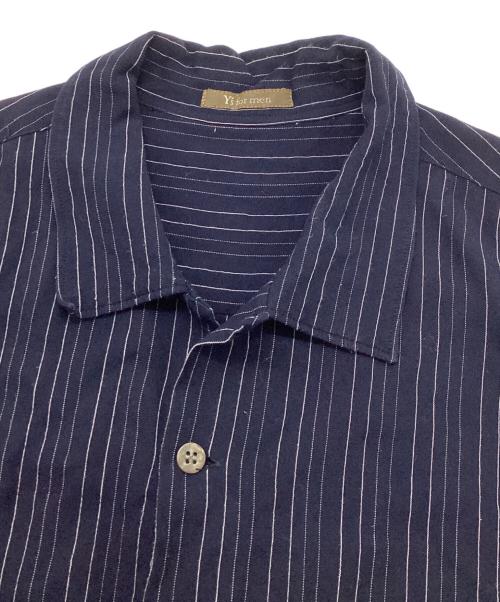 Y's for men（ワイズフォーメン）Y's for men (ワイズフォーメン) ストライプシャツ ネイビー サイズ:実寸をご確認くださいの古着・服飾アイテム