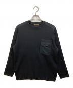 Y's for menワイズフォーメン）の古着「エルボーパッチミリタリーニット」｜ブラック