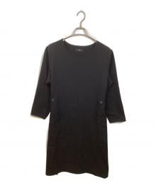 Y's（ワイズ）の古着「ウールギャバロングワンピース」｜ブラック